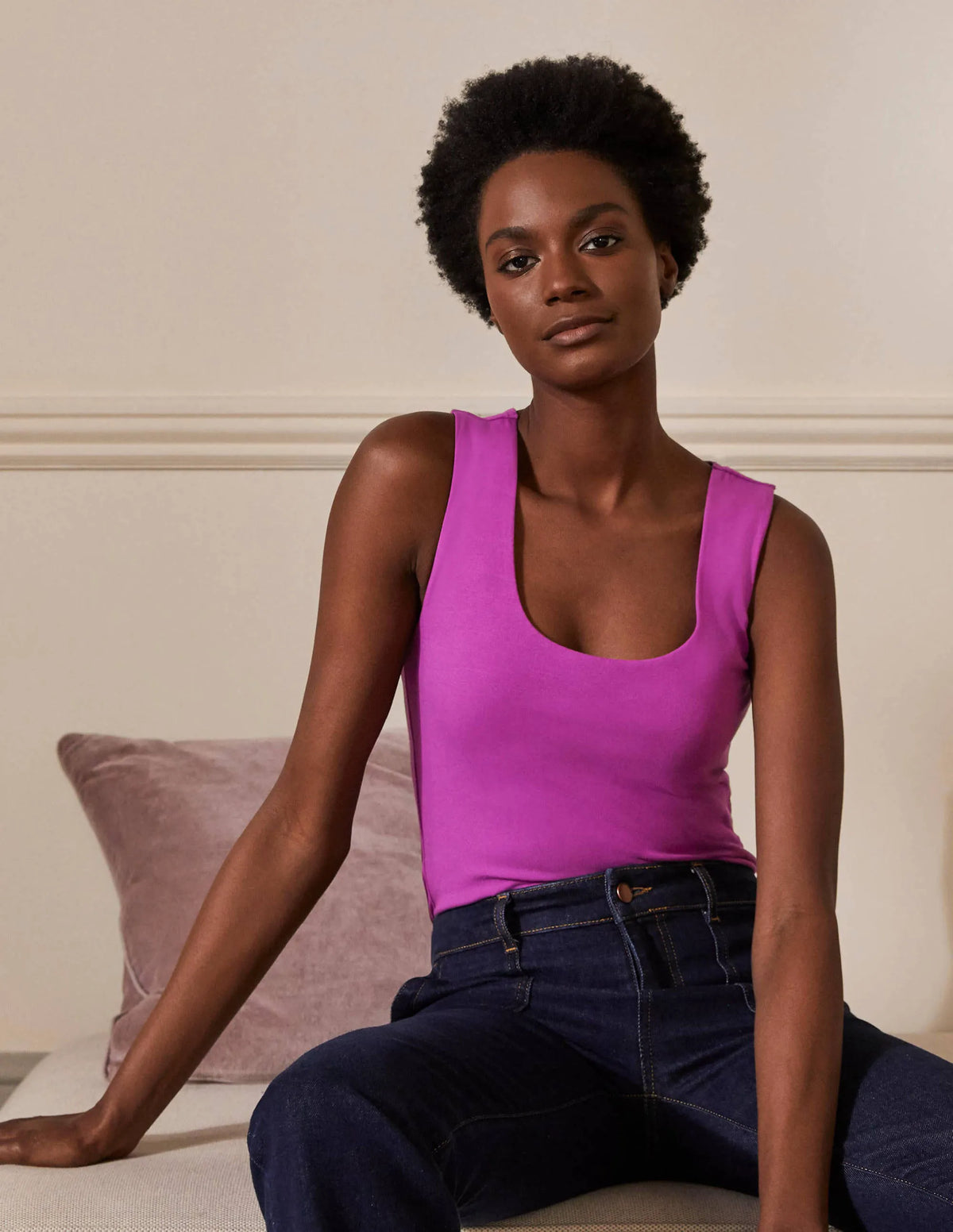 Double Layer Tank-Regal Purple