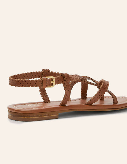 Deborah Strappy Sandals-Tan