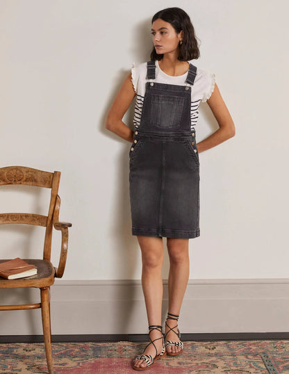 Easy Overall Dress-Washed Black