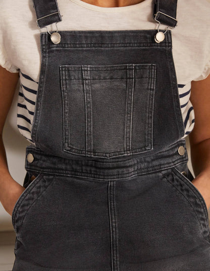 Easy Overall Dress-Washed Black