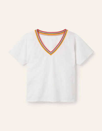 Beatrice Jersey Top-White
