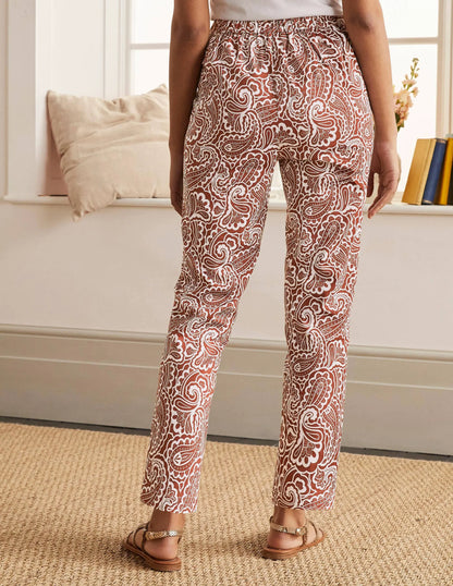 Pull On Pants-Red Oak, Summer Paisley