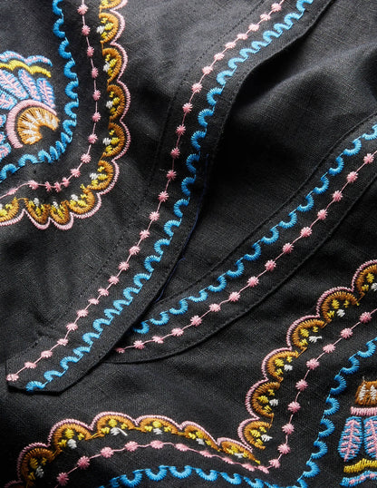Eden Embroidered Top-Black