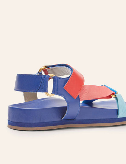 Colourblock Sandals-Navy Colourblock