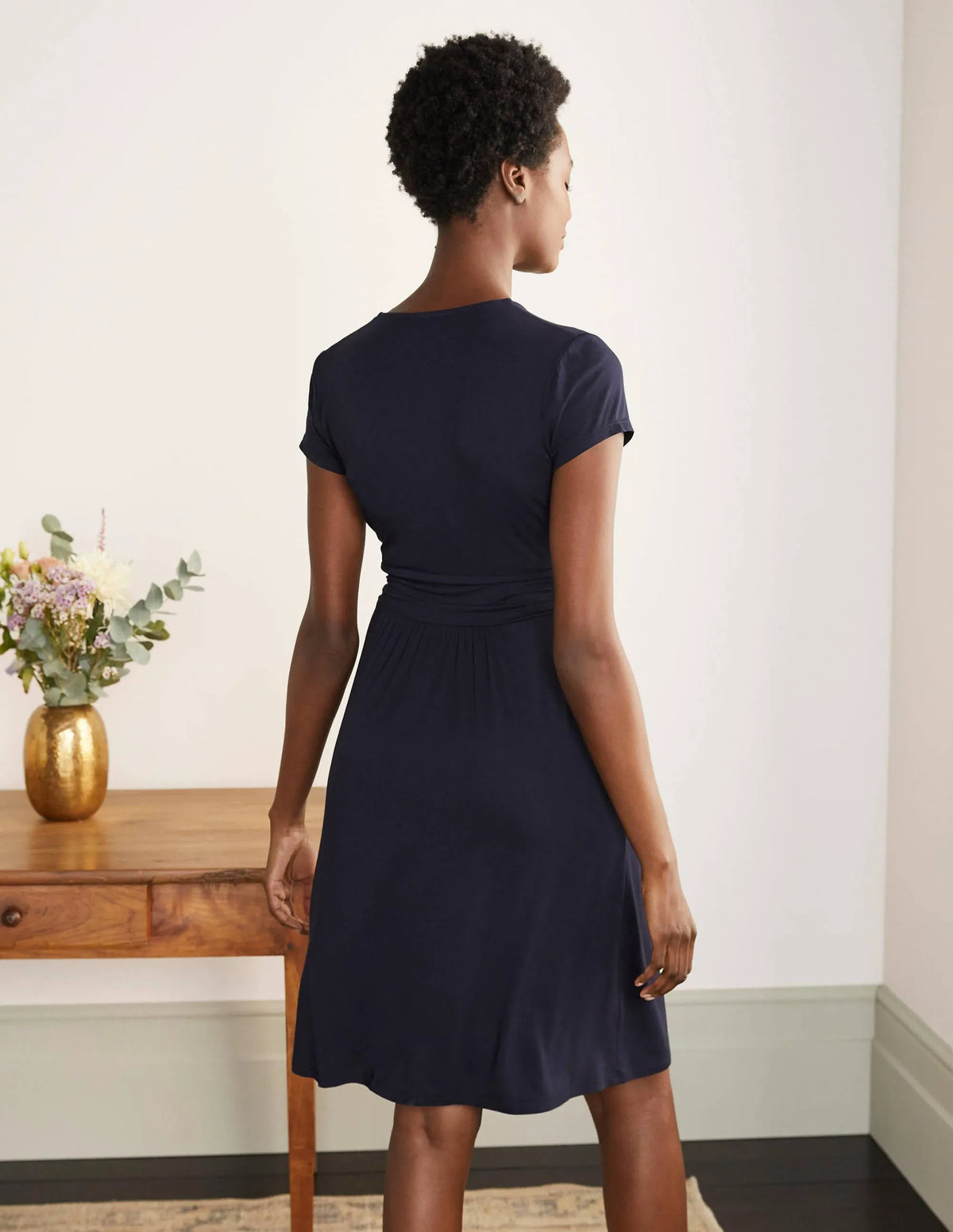 Lola Jersey Dress-Navy