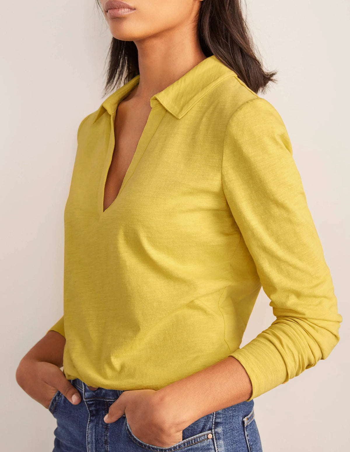 The Cotton Collar Notch Tee-Pineapple
