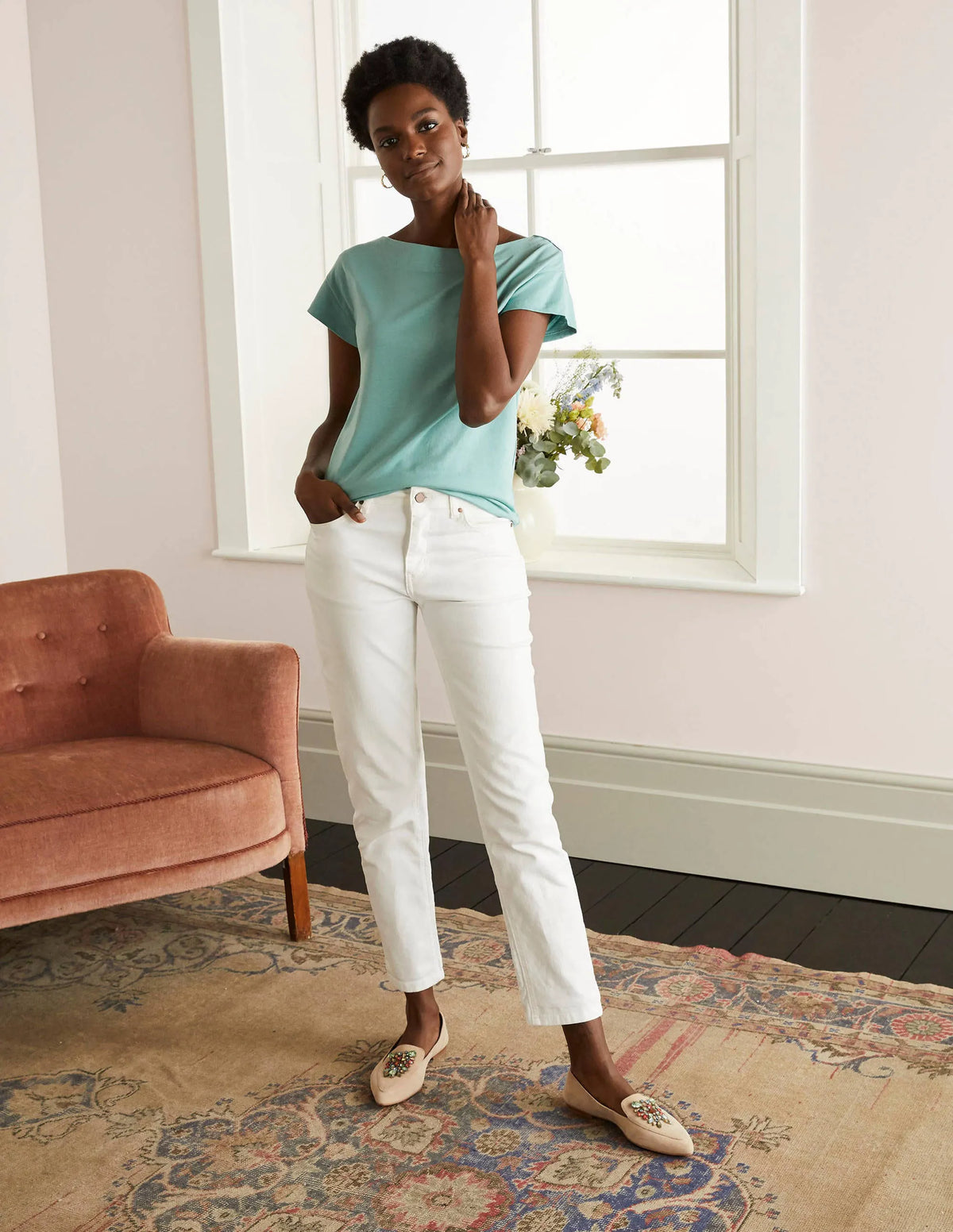 Supersoft Boat Neck T-Shirt-Apple Mint