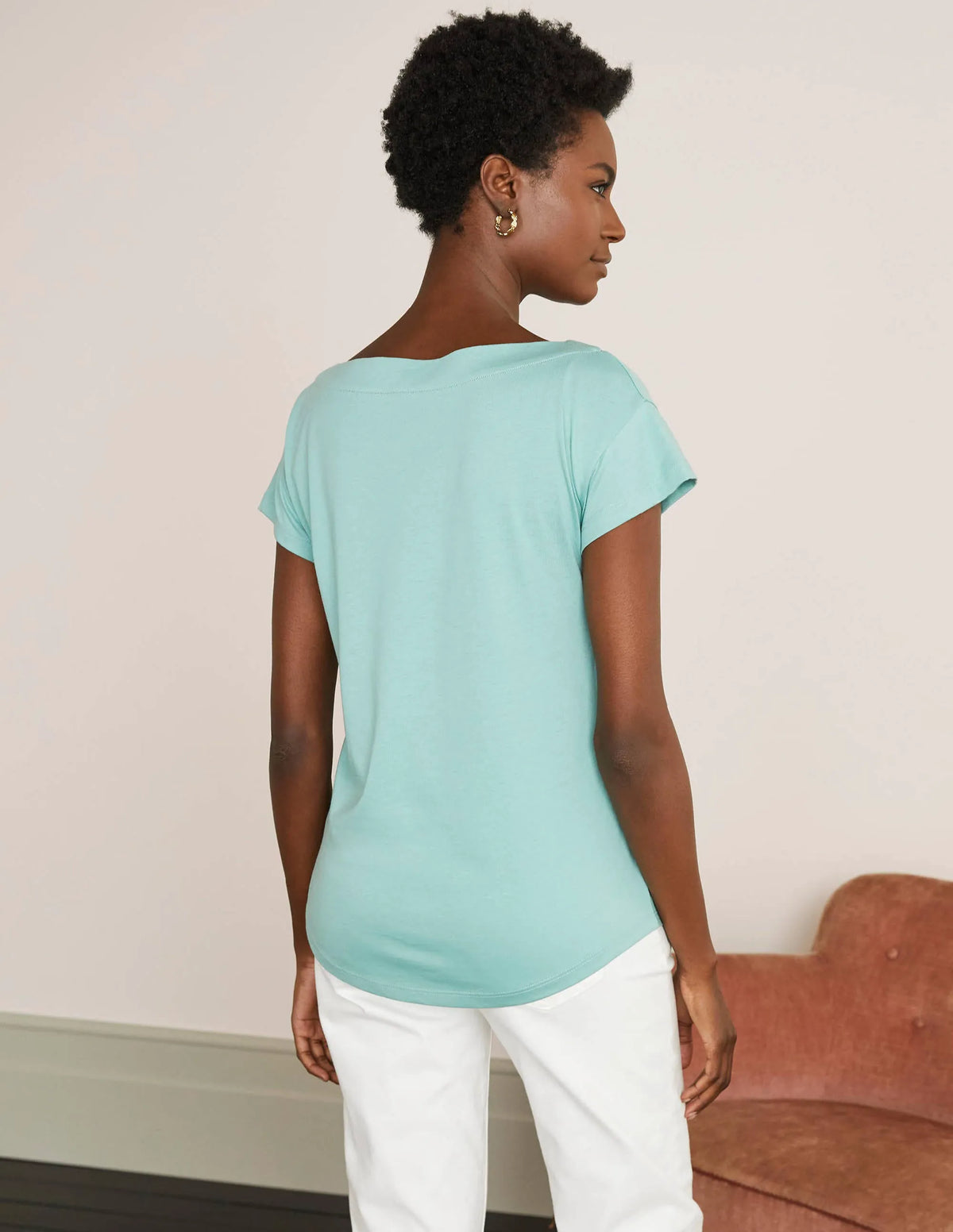 Supersoft Boat Neck T-Shirt-Apple Mint