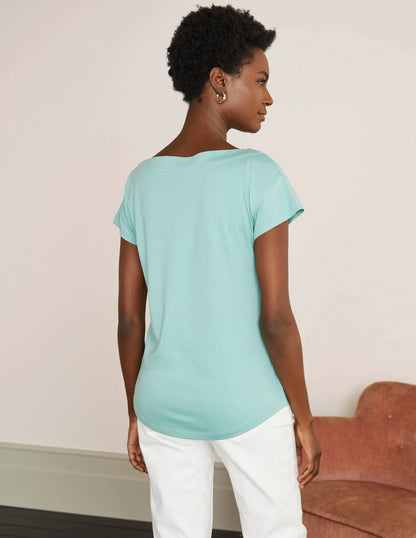 Supersoft Boat Neck T-Shirt-Apple Mint