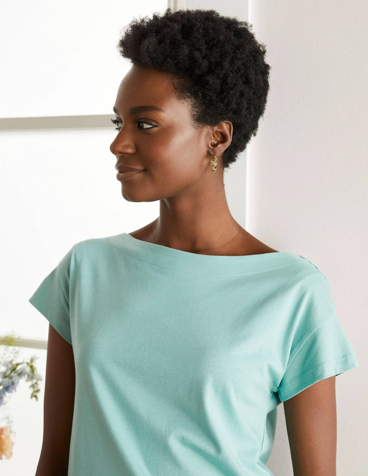 Supersoft Boat Neck T-Shirt-Apple Mint