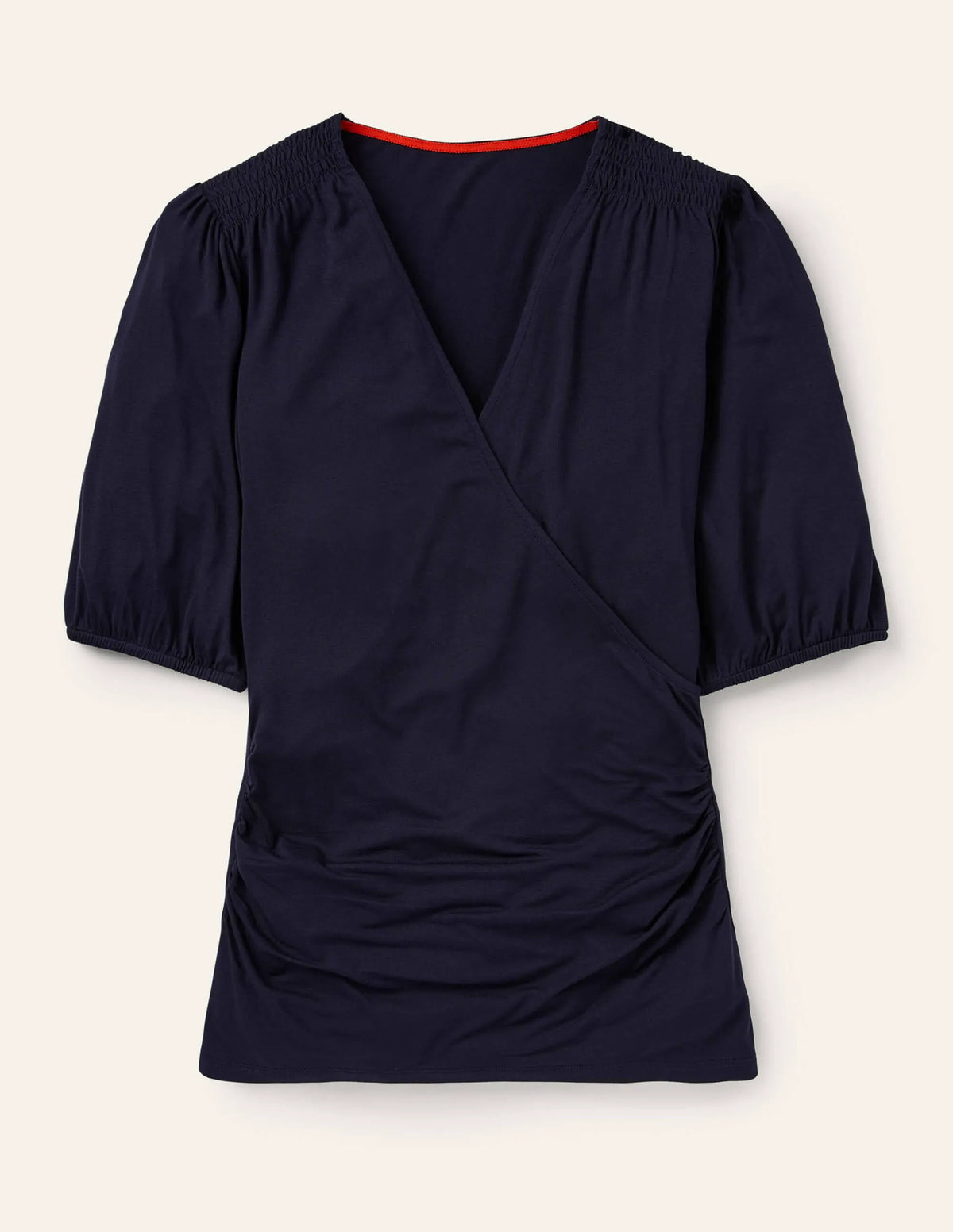 Joanna Wrap Top-Navy