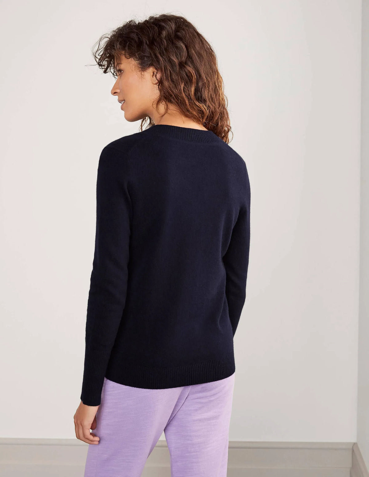Oakley Cashmere V-Neck Sweater-Navy