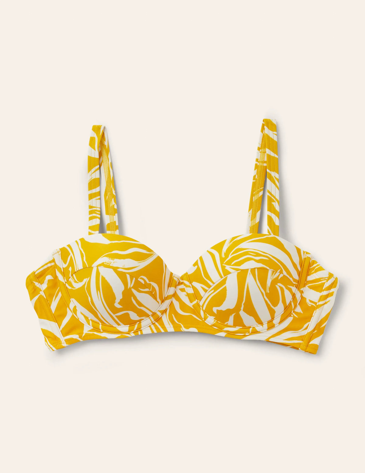 Kythira Cup-size Bikini Top-Chartreuse, Painted Foliage