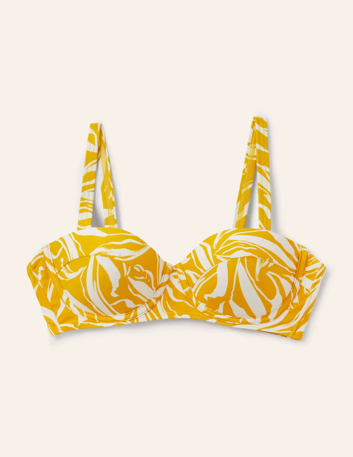 Kythira Cup-size Bikini Top-Chartreuse, Painted Foliage