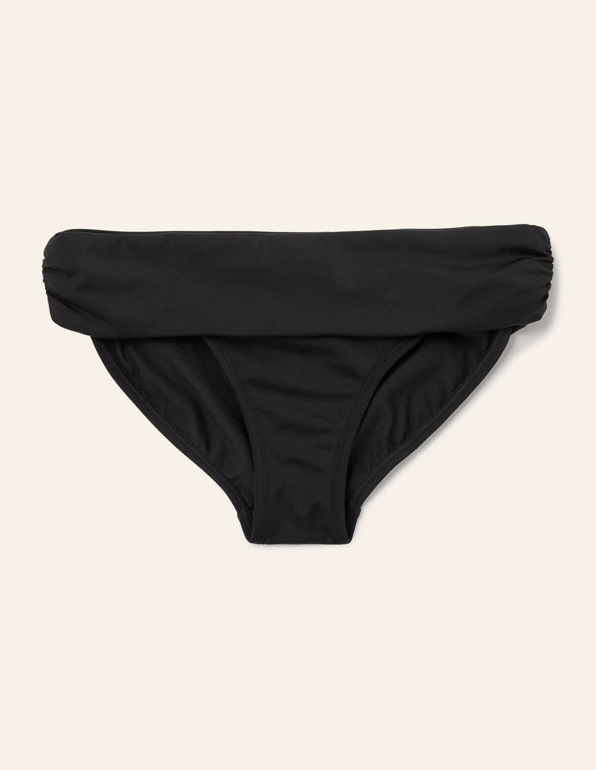 Classic Fold Bikini Bottoms-Black