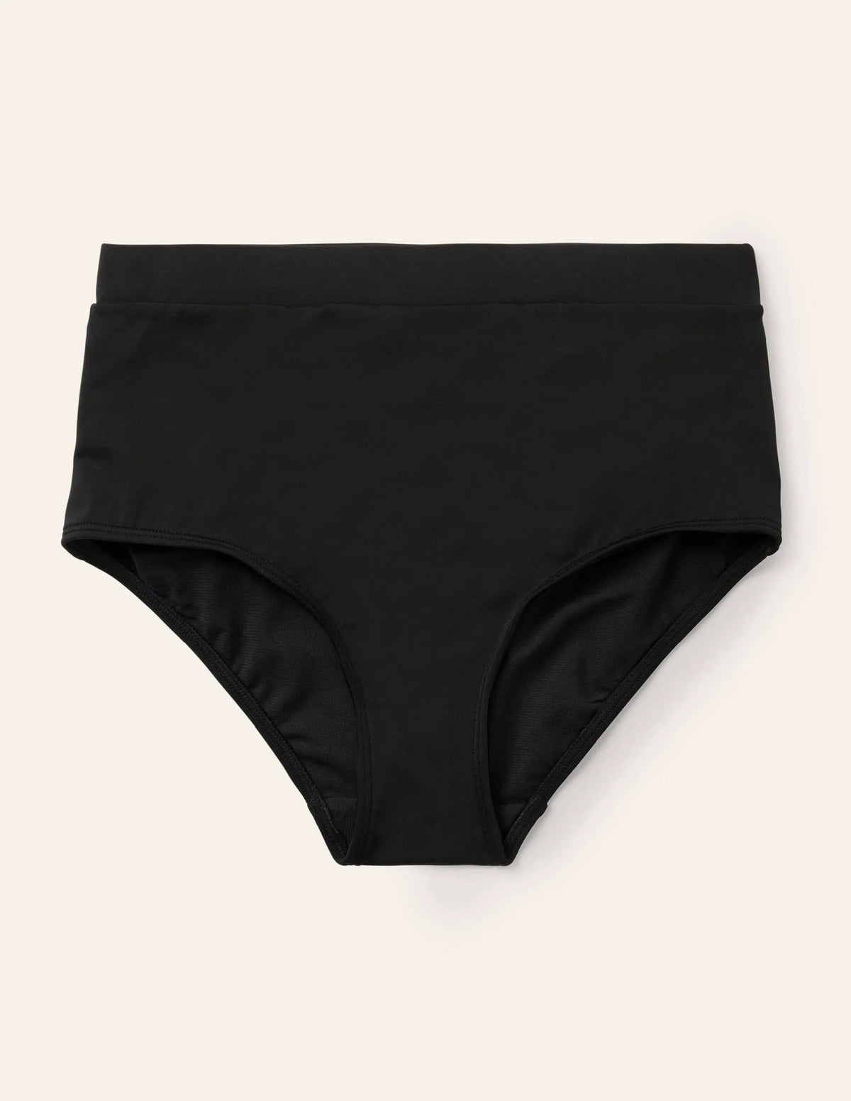 High Waist Bikini Bottoms-Black