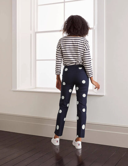Richmond 7/8 Pants-French Navy, Regular Dot