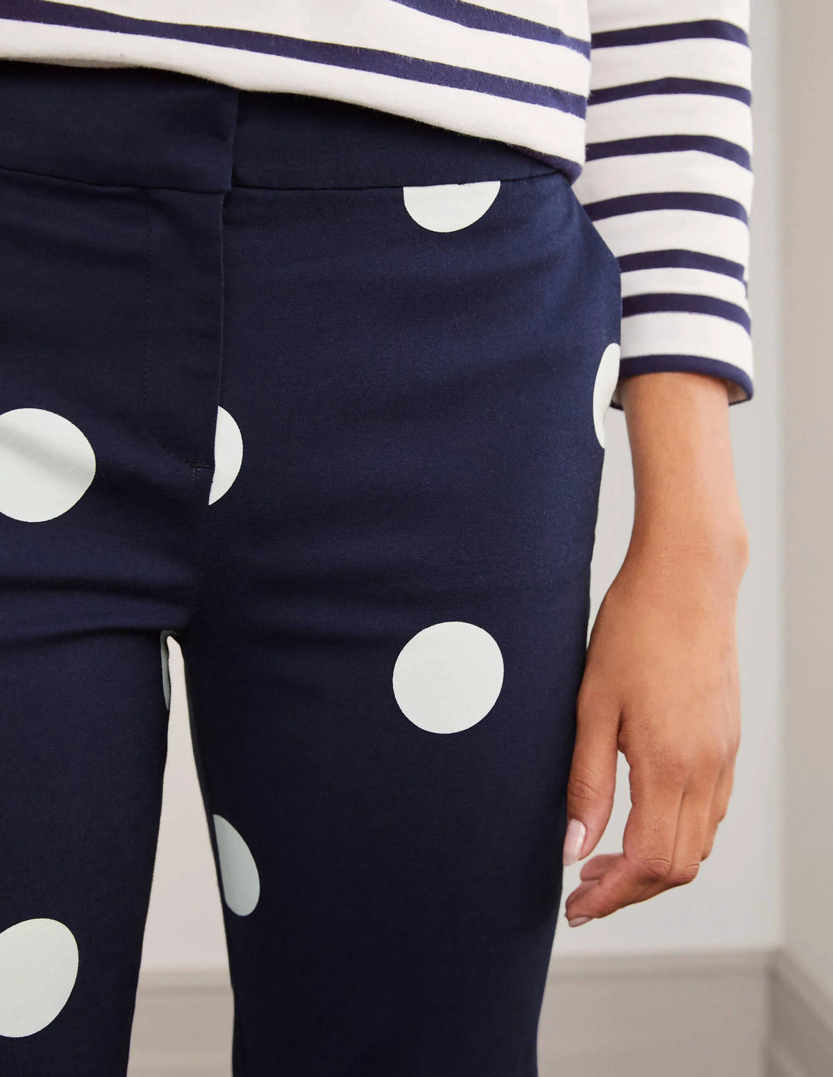 Richmond 7/8 Pants-French Navy, Regular Dot