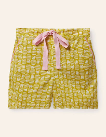 Phoebe PJ Shorts-Chartreuse, Pineapple Geo