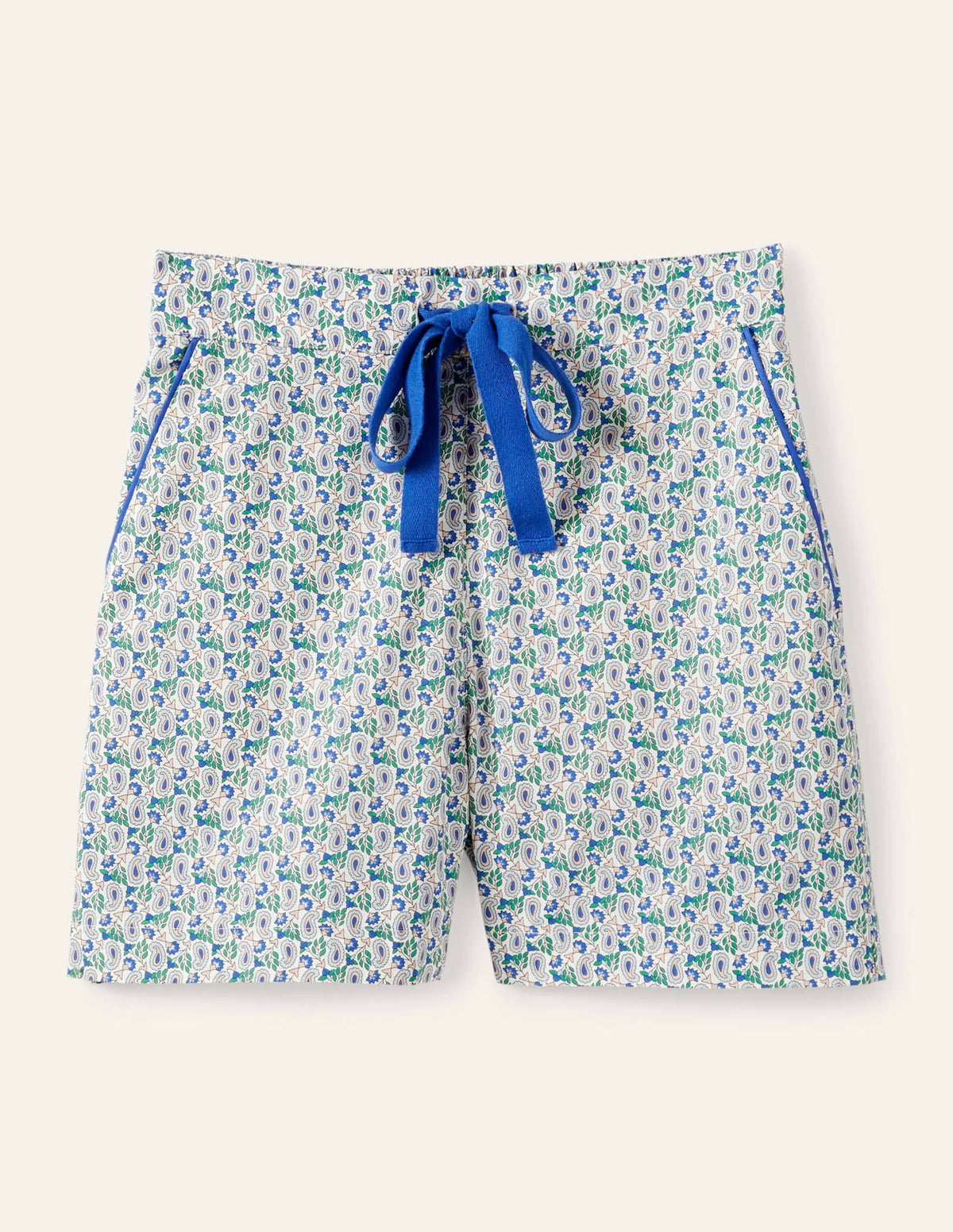 Phoebe PJ Shorts-Ivory, Pretty Paisely