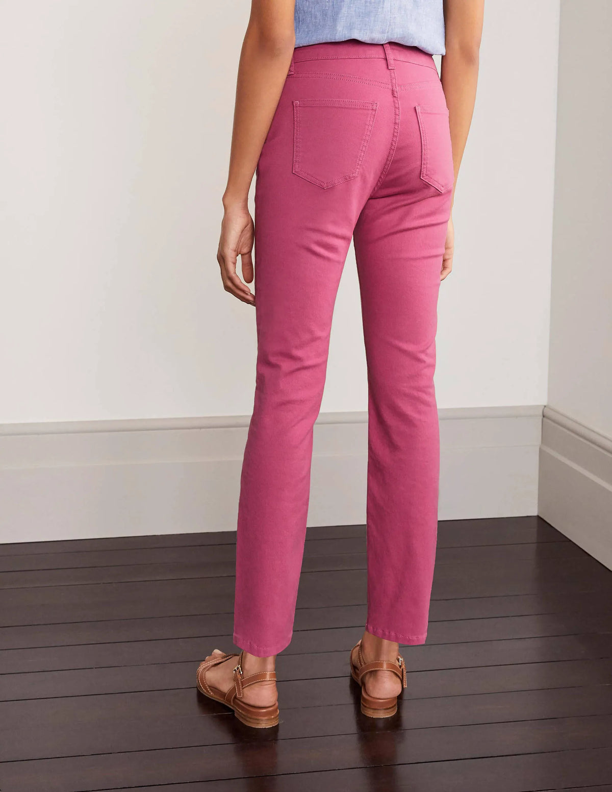 Slim Straight Ankle Skimmers-Berry Sorbet