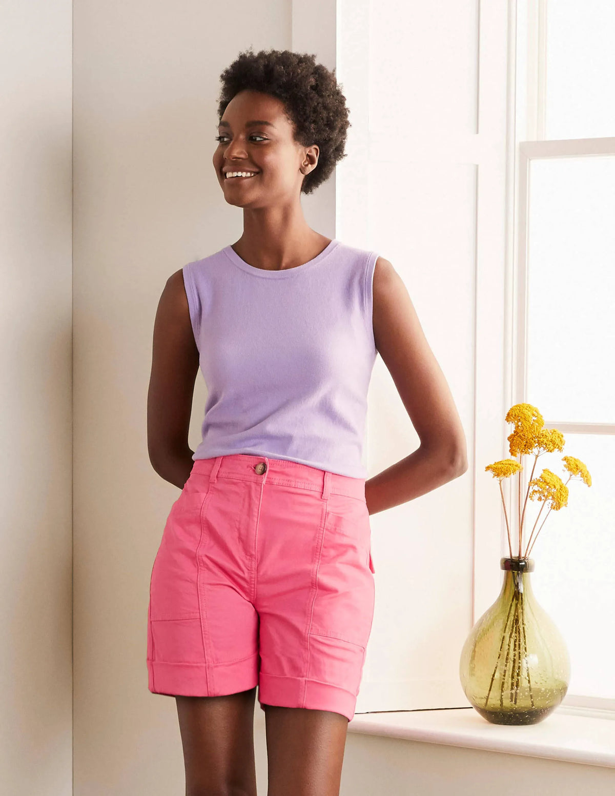 Abingdon Shorts-Pink Sunset