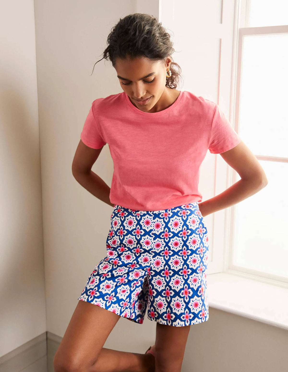 Pull On Shorts-Summit, Mosaic Stamp