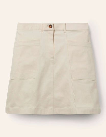 Abingdon Mini Skirt-Ecru