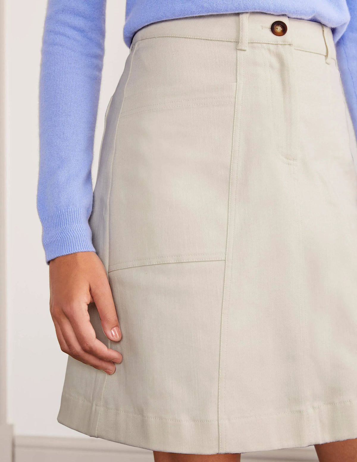 Abingdon Mini Skirt-Ecru