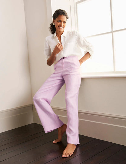 Eldon Linen Pants-Soft Peony Tonic