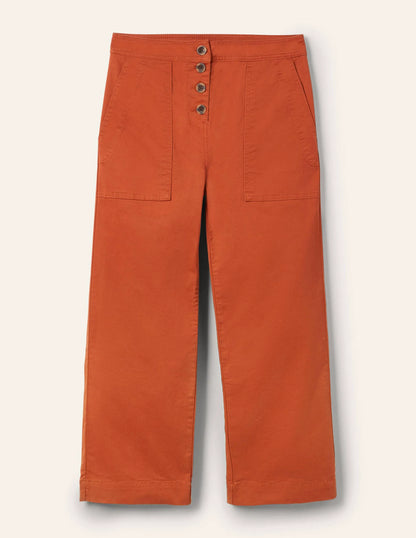Beaufort Button Fly Pants-Copper Red