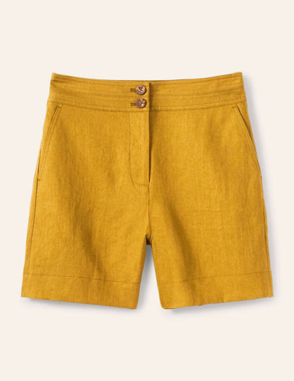 Cornwall Linen Shorts-Tuscan Sun