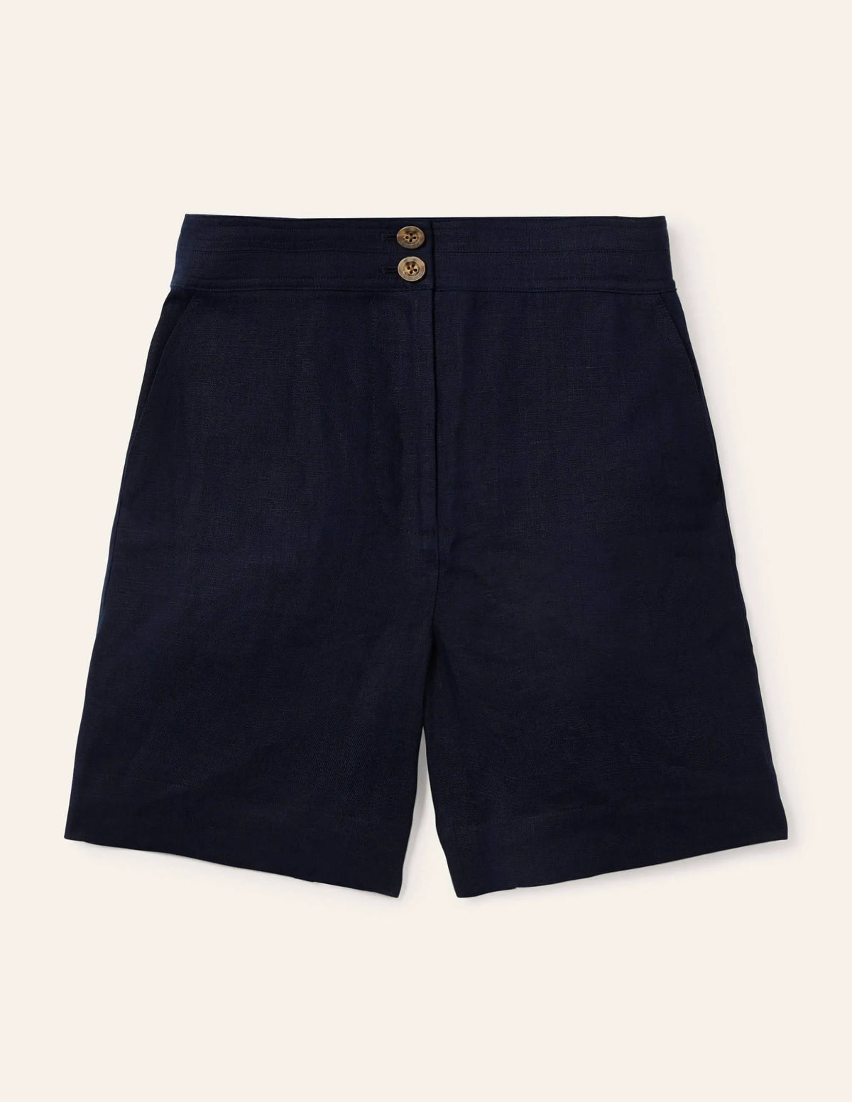 Cornwall Linen Shorts-Navy