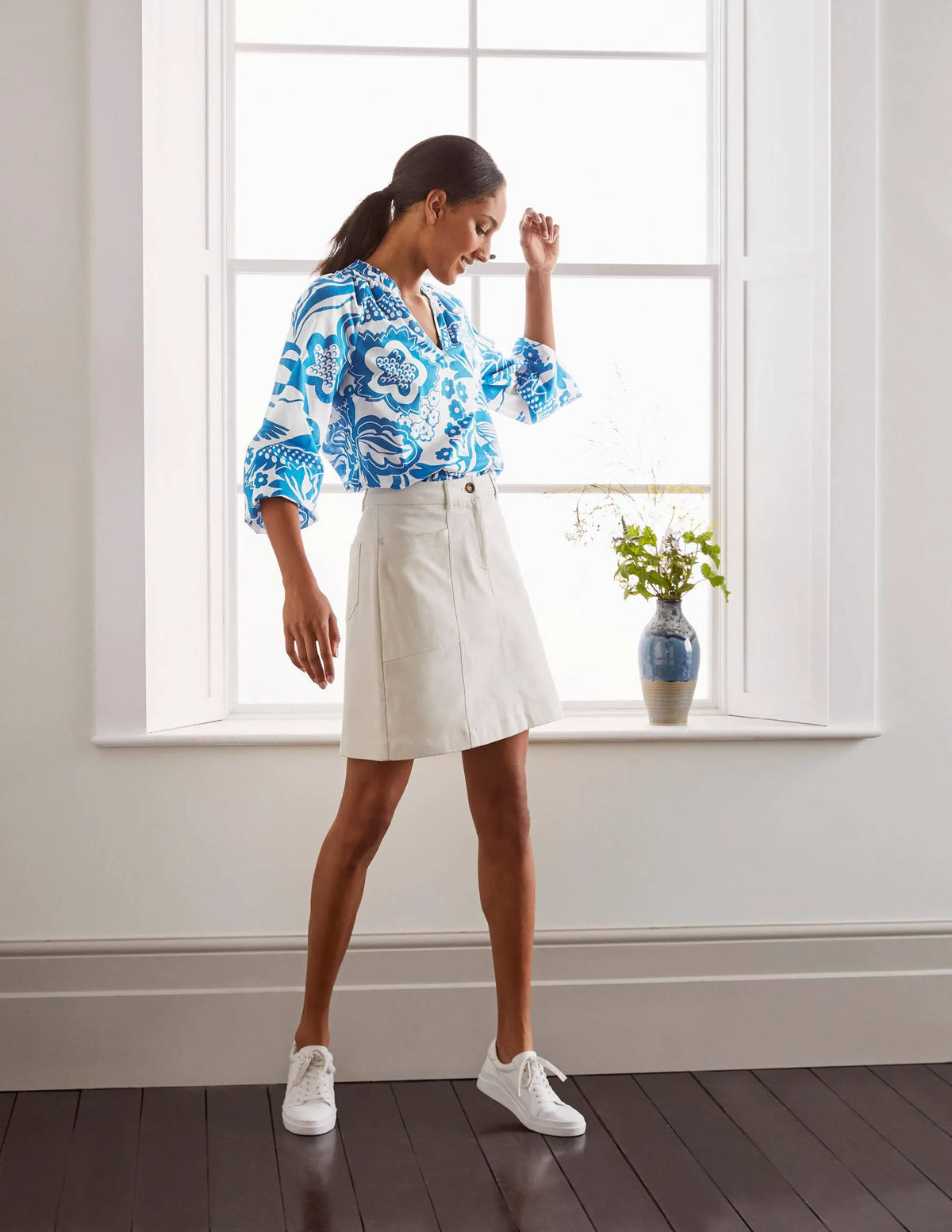 Heather Top-Moroccan Blue, Exotic Escape