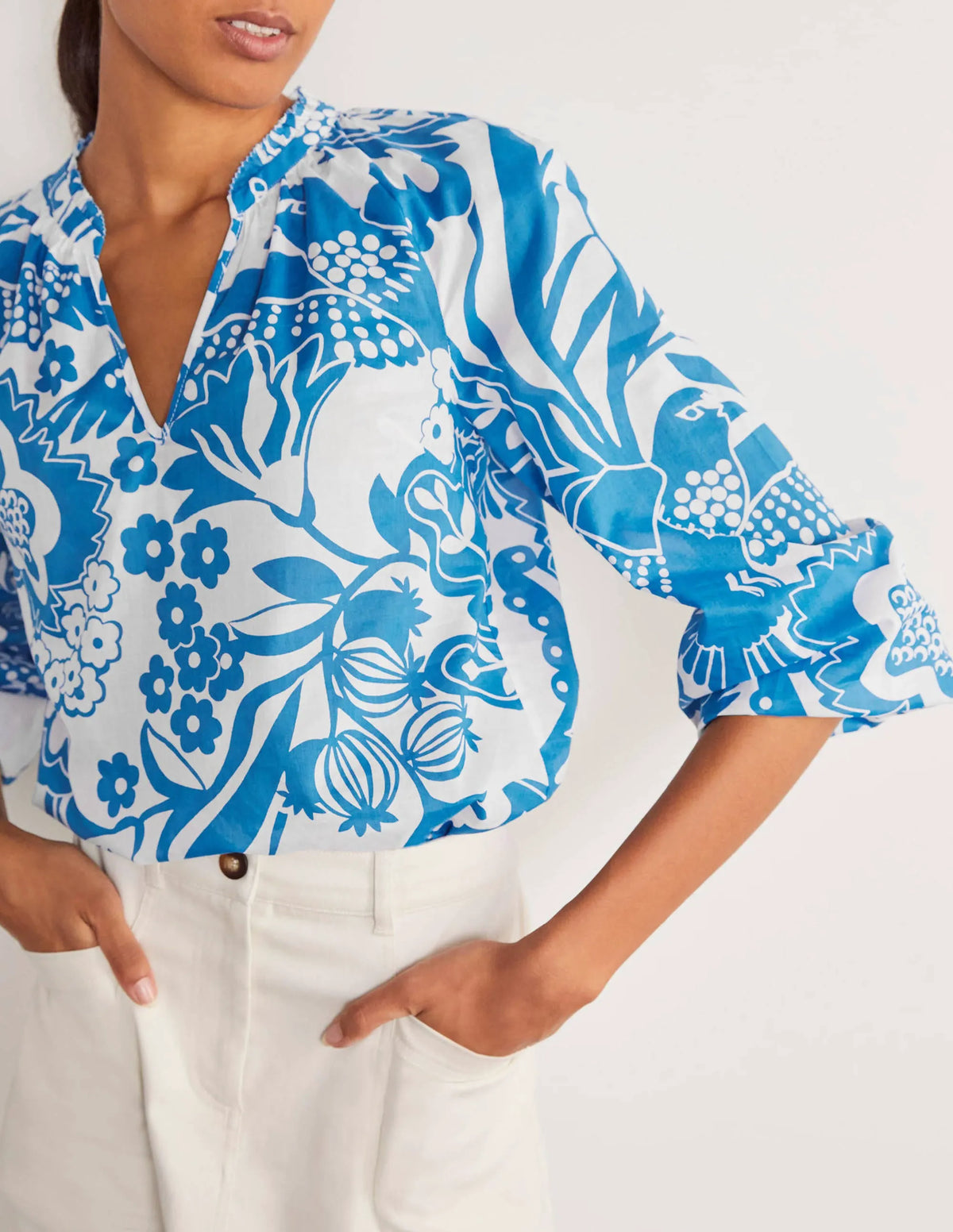 Heather Top-Moroccan Blue, Exotic Escape