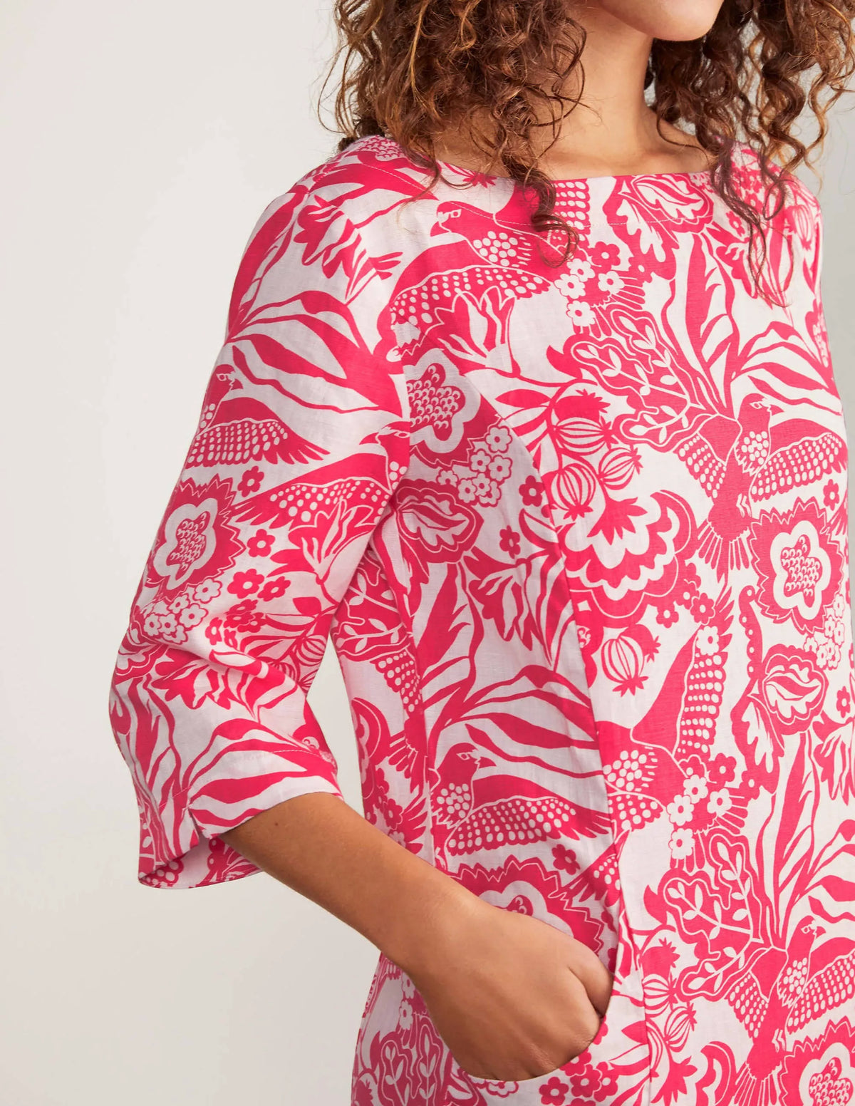 Laurie Linen Dress-Lollipop, Exotic Escape
