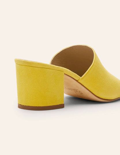 Elsie Heeled Mules-Daffodil