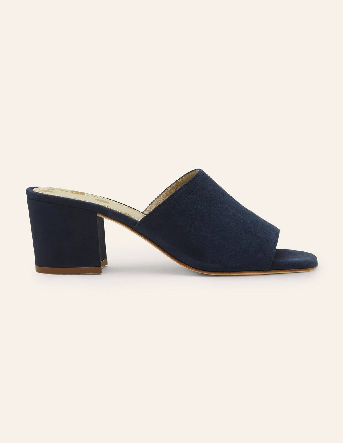 Elsie Heeled Mules-Navy