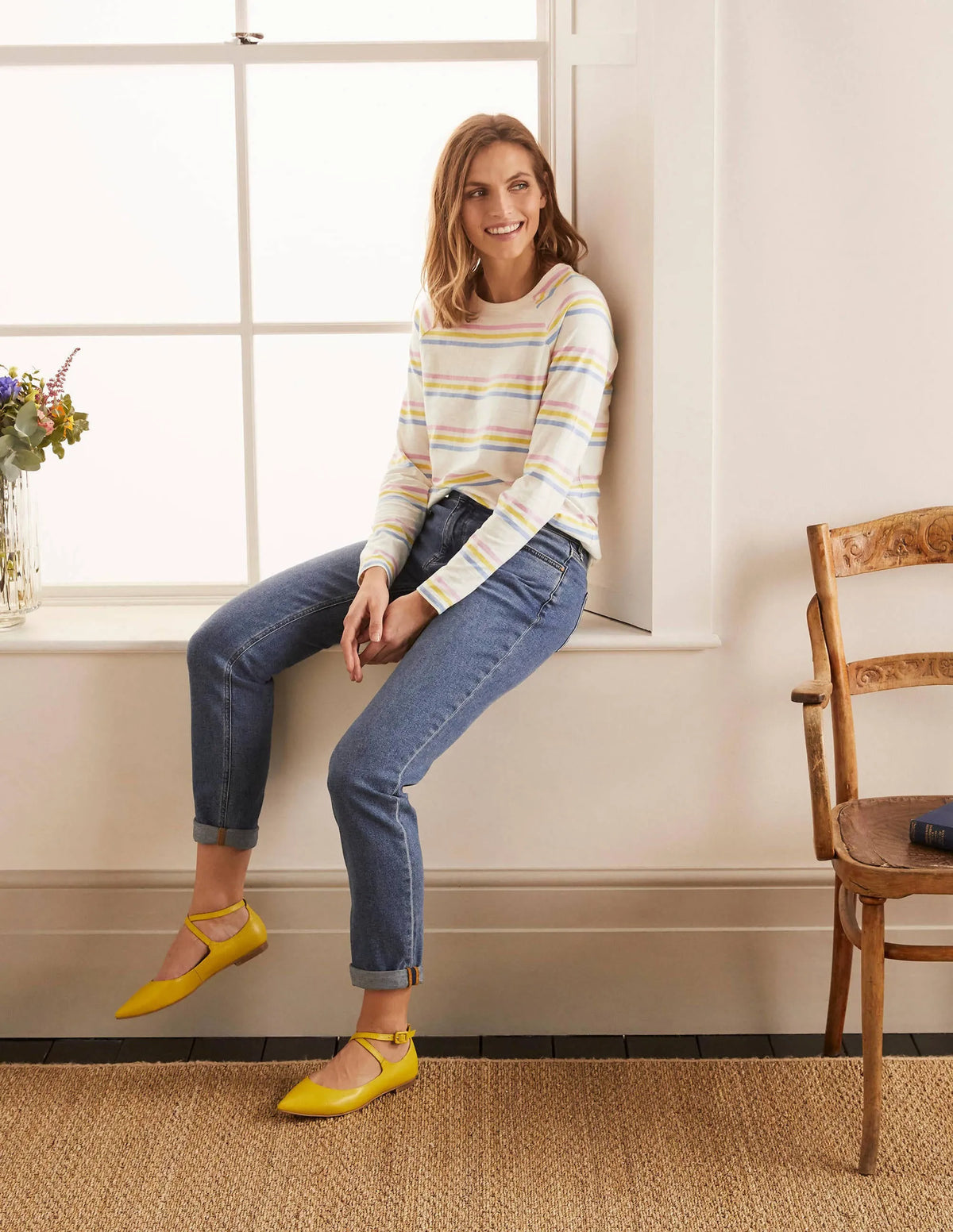 Lorna Baseball Top-Multi Stripe