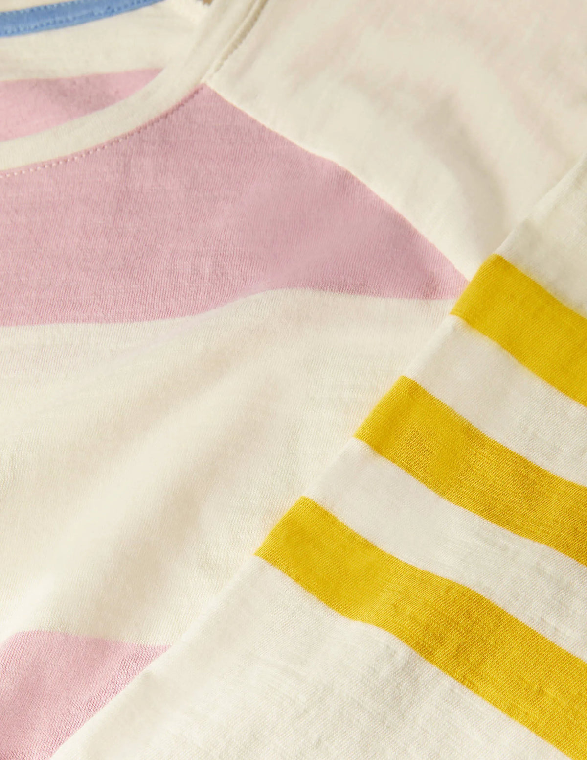 Lorna Baseball Top-Soft Peony and Ivory