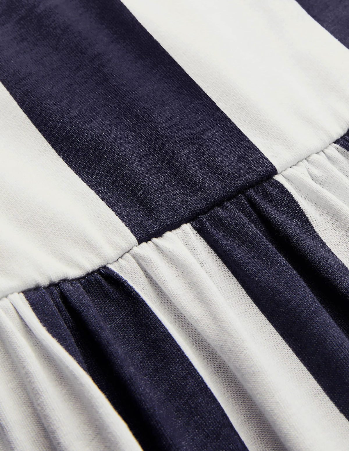 Lucy Jersey Stripe Dress-Navy and Ivory Stripe