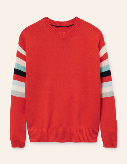 Lennox Relaxed Sweater-Cherry Red