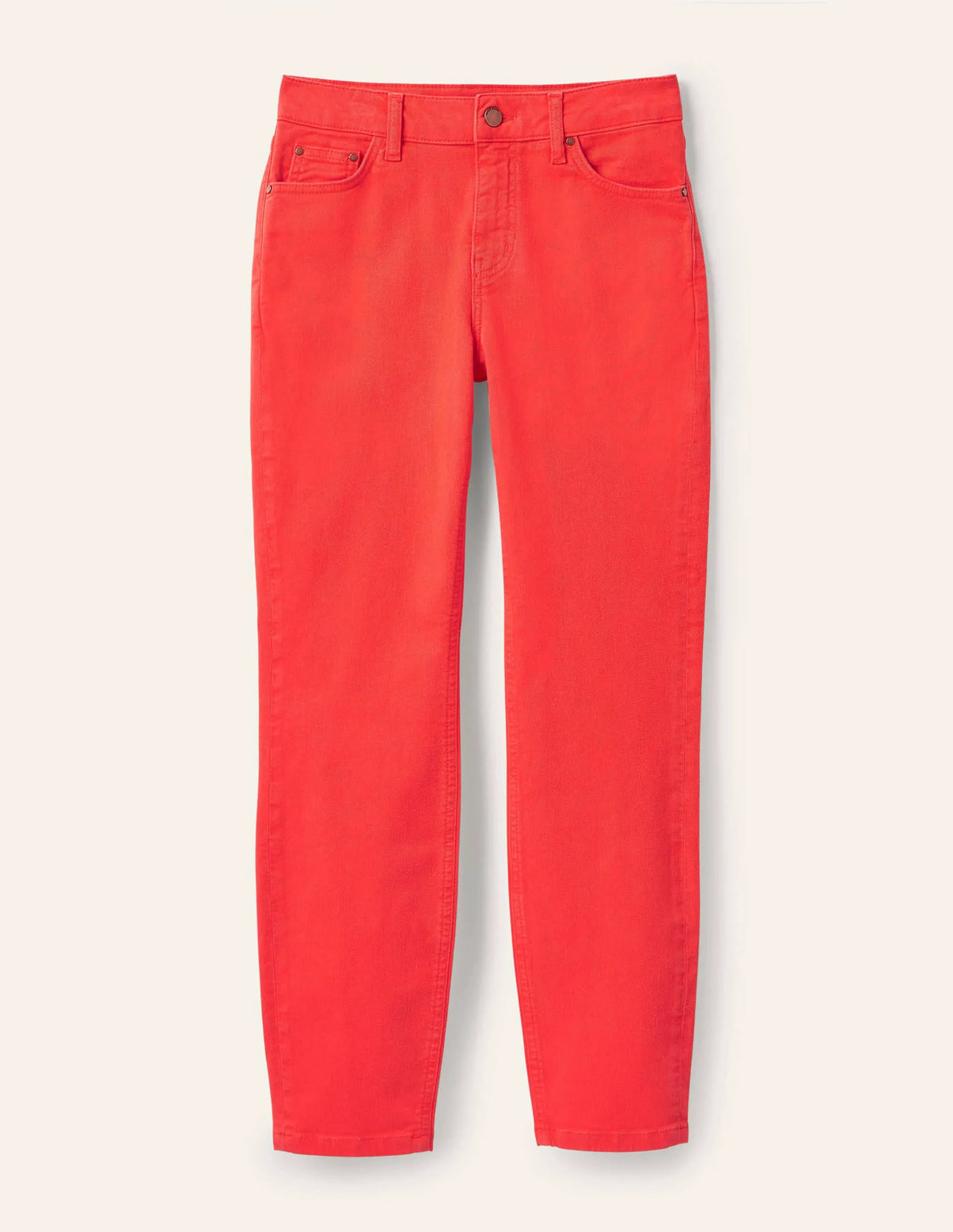 Slim Straight Ankle Skimmers-Cherry Red