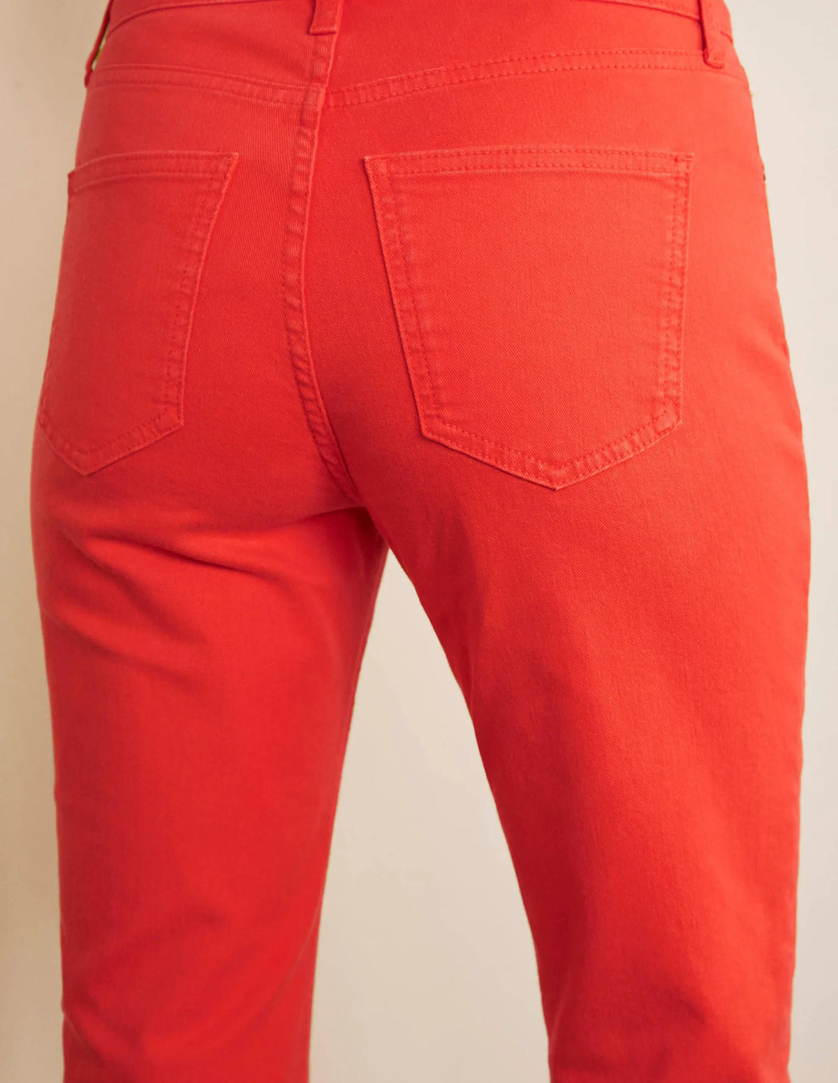 Slim Straight Ankle Skimmers-Cherry Red