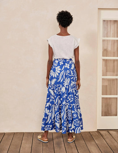 Lorna Tiered Maxi Skirt-Summit, Garden Tropic