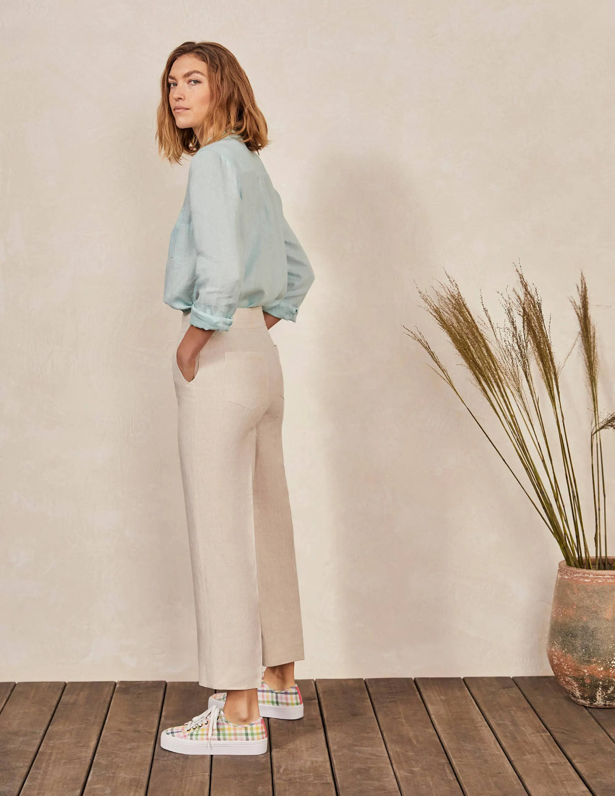 Cornwall Linen Pants-Natural