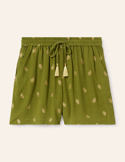 Bembridge Shorts-Pea, Citrus Fruit Foil
