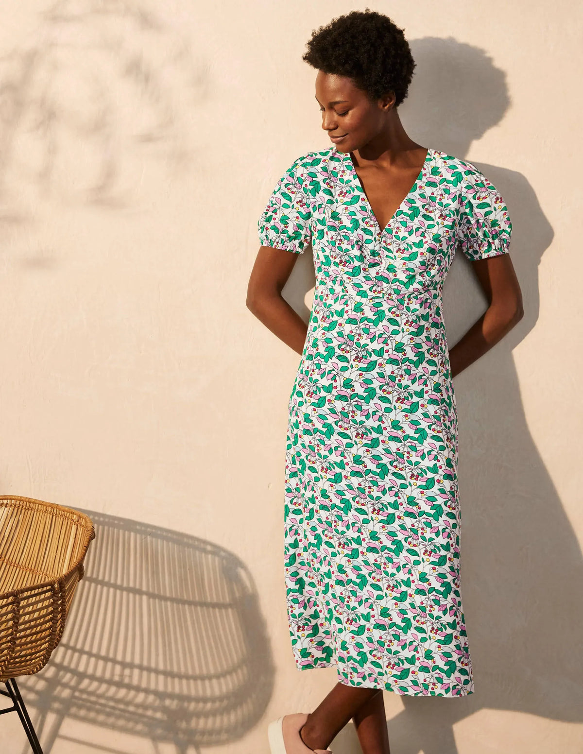 Tessa Midi Dress-Ivory, Orchard