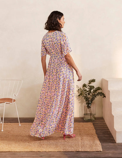 Veronica Maxi Dress-Milkshake, Trailing Posy
