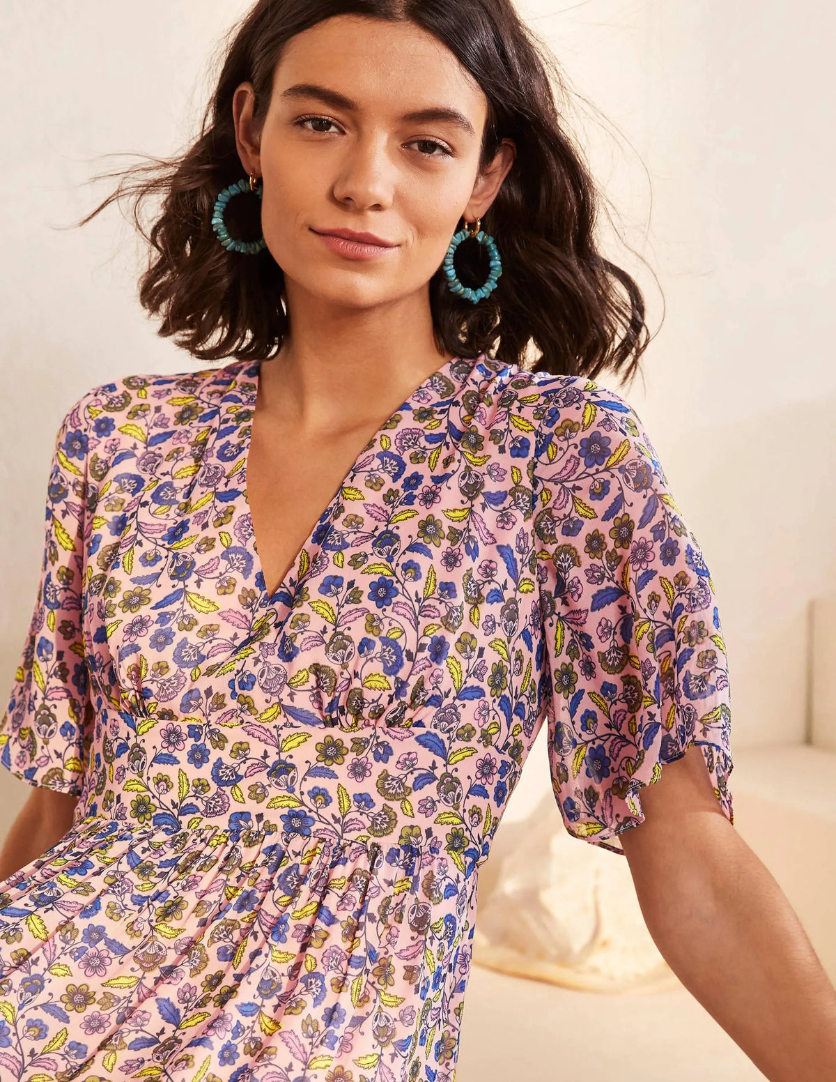 Veronica Maxi Dress-Milkshake, Trailing Posy